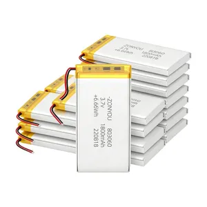 A Grade Lithium Polymer Battery 803060 Pouch Cell 1800mAh for Electronic Navigator Facial Cleansing Device Neck Beauty Device thumbnail-2