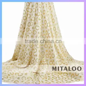 Mitaloo African Organza Sequin Lace Fabric for Wedding Dress MOG0189 thumbnail-1