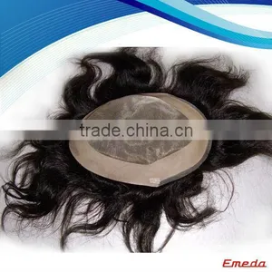 Top Quality Hair Toupee Invisible Toupee for Black Men and Women thumbnail-1
