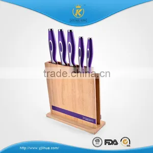 KITCHEN KING High Quality Stainless Steel Knife Set With Forged Handle Wooden Block thumbnail-1