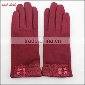 Ladies Winter Fashion Dress Gloves Thin Woolen Gloves Touch Screen Hand Gloves thumbnail-1