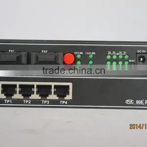 2Fiber Ports 4UTP Ports Fiber to Ethernet Media Converter | 4UTP Ports Fiber Switch thumbnail-3