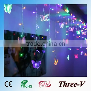20LEDs 4*0.15M CE ROHS SAA Approved Falling Star Led Christmas Lights Decoration Window Stars/butterfly/heart/horse/snowflake thumbnail-3
