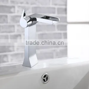 Chrome Brass Deck Mounted Long Neck Bathroom Toilet Hand Wash Faucet BNF029H thumbnail-3