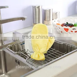 Magic Waterproof Oil Dishwashing Cleaning Gloves Wood Fiber China Supplier thumbnail-1