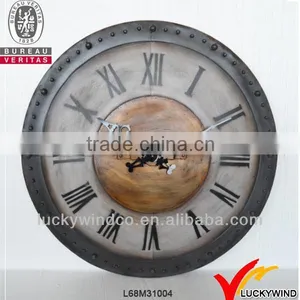 Luckywind Handicraft Chic Shabby Style Promotion Metal Wall Clock thumbnail-1
