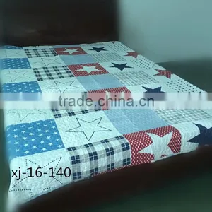 Boys Quilt With Football and Car Print in thumbnail-3