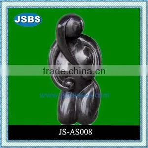 Black Marble Girl Abstract Carving thumbnail-1