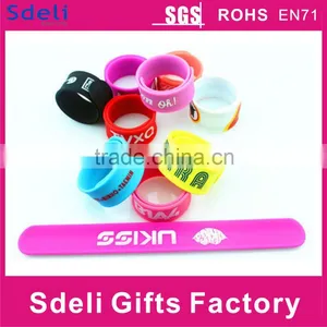 Factory Custom Silicone Slap Bracelet for Advertising thumbnail-1