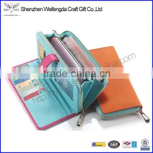 2015 New Design Promotion Pretty Leather Zipper Women Wallets With Card Slots Quality Choice thumbnail-1