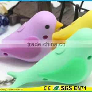 High Quality Promotional Cute Assorted Sound Activated LED Animal Keychain thumbnail-1