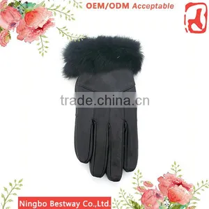 Custom Winter Glove Wholesale, Ladies Leather Glove for Woman thumbnail-2
