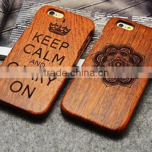 Unique Handmade Natural Wood Hard Bamboo Wooden Cell Phone Case Cover thumbnail-2