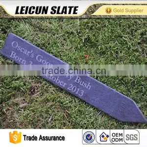 The Creative Cut Edge Set of 4 Slate Stone Plant Labels Wholesale thumbnail-3