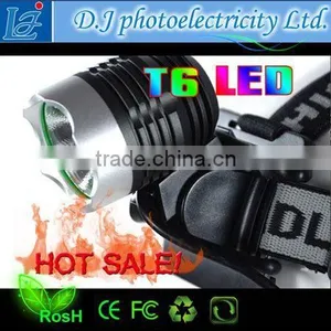 Bike Battery Headlight LED T6 Bicycle Headlight Rechargeable Brightness thumbnail-1