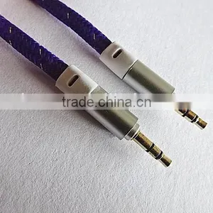 Manufacture DC3.5 Flat Braid Metal Audio Cable thumbnail-1