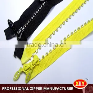 2015 Hot Sale Polyester Tape Plastic Rhinestone Zipper thumbnail-3