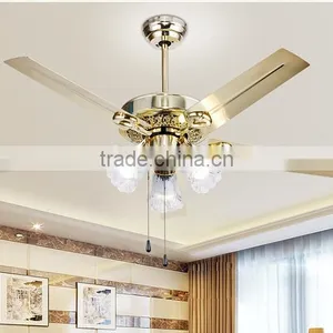 Gilding Meting Ceiling Fan Light thumbnail-1
