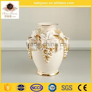 Wholesale Modern Hand Embossed 12"Ceramic Flower Vases thumbnail-1