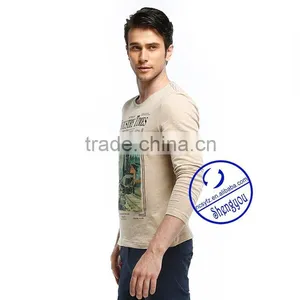 2015 China Supplier Custom Long Sleeve Mens Plain t Shirt thumbnail-3