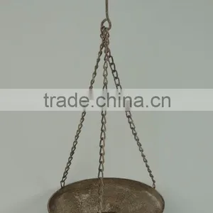 Rustic Bird Feeder Hanging Outdoor Metal Garden Art thumbnail-1