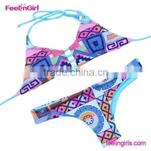 Drop Ship Young Teen Thin Tie Halter Swimwear Elastic thumbnail-5