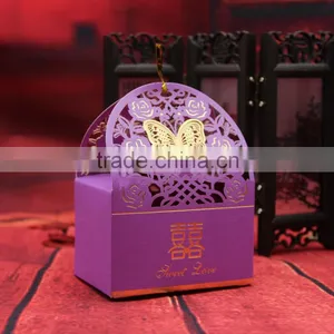2016 New Arrival Laster Cut Favor Box/Butterfly Wedding Candy Box/ Custom Made Gift Box thumbnail-6