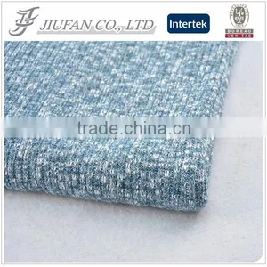 Jiufan Textile Knitted Blue and White TR Rib 70 Polyester 30 Rayon Spandex Fabric thumbnail-2