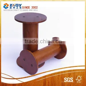 Brown Wooden Thread Spools Empty Ribbon Spools thumbnail-1