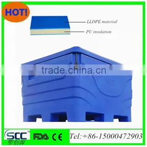 Isothermal Bins for Fish, Shrimp Harvest 1000L Bins, Double Wall Injection PU (polyurethane) thumbnail-1