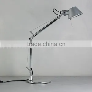 UL Listed Chrome Base Adjustable Task Lamp With Painted Grey Shade And Switch On Holder T30096 thumbnail-1