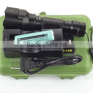 Classical 3.7v 10 Watt Rechargeable Battery C8T6 1600 Lumen Led Rechargeable Flashlight Quality Choice thumbnail-3