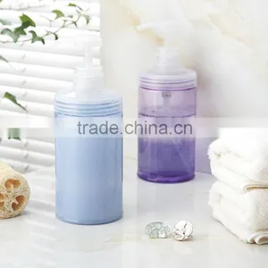 NEW 600ml Round Plastic Lotion Pump Bottle Transparent Shower Gel/Shampoo Refillable Bottles Empty Container Cap Sprayer thumbnail-1