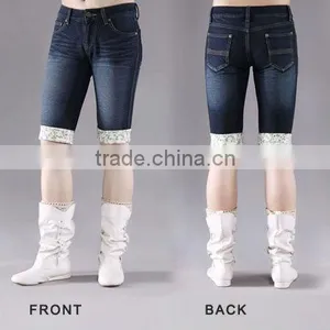 Denim Knitted Jeans for Women thumbnail-1