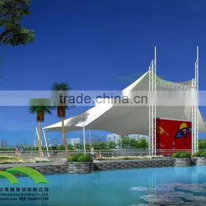 Tent Tensile Membrane Structure Canopy Applicatin for Parking Landscape PTFE ETFE thumbnail-3
