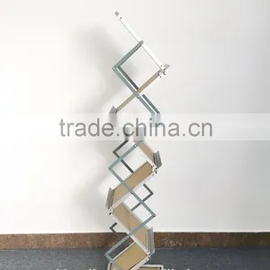 High Quality Exquisite Standard Convenient Aluminum Catalogue Shelf Model FT With Acrylic or Wooden Tray thumbnail-4