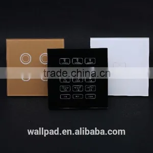 Hot Sale Wallpad White Glass LED Light Phone App Wireless 4 Gang 2/3 Way WIFI Remote and Touch Dimming Dimmer Wall Light Switch Quality Choice thumbnail-2