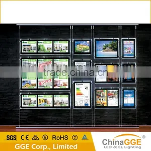 Ceiling Hanging Double and Single Side Acrylic Crystal Light Box for Indoor Real Estate Window Display thumbnail-6