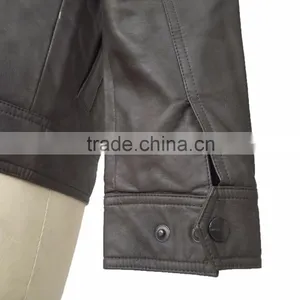 2016 New European Style Clothing Cheap Men PU Leather Jacket thumbnail-6