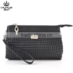 With 25 Years Manufacture Experience WUHUA Woven pu Cosmetic Bag for Ladies With Handle thumbnail-5