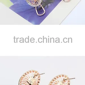 Latest Design Cute Girls Fashion Diamond Earring Of Pearl Silver Earring Ladies Stud Earrings thumbnail-3