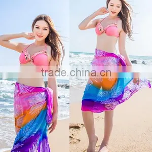 Beach Chiffon Wrap Hawaiian Sarong Skirt Bikini Cover up Scarf thumbnail-6