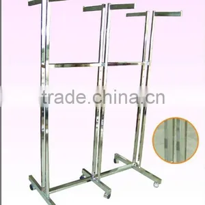 Chrome Clothes Display Racks With Hanger thumbnail-1