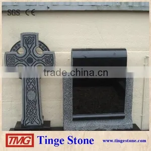 Celtic Cross Monument Black Granite Irish Memorial Style thumbnail-1