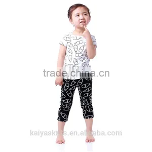 2016 Kaiya Cotton Short T-shirt and Pant Summer Kids Clothes thumbnail-2