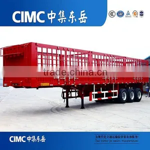 CIMC 3 Axle Fence Semi Trailer For Livestock / Cow / Cattle Transportation thumbnail-6