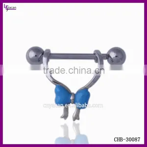 Industrial Strength Body Jewelry Bowknot Magnetic Nipple Piercings thumbnail-1