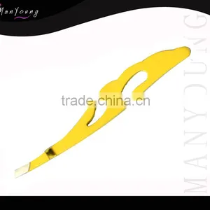 Eyebrow Tweezers Yellow Color thumbnail-1