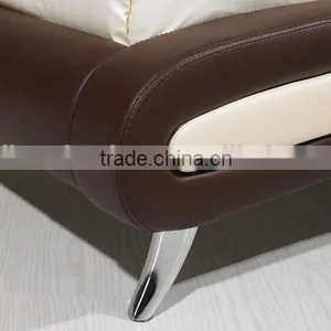 2013 Bedroom Furniture Hot Sale Bed Design Leather Double Bed thumbnail-4