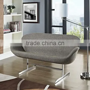 Mid Century Modern Arne Jacobsen Style Swan Twin Chair Swan Sofa thumbnail-1